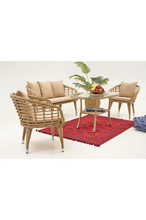 HAPPY BAHÇE BALKON TAKIMI 2+1+1+MASA